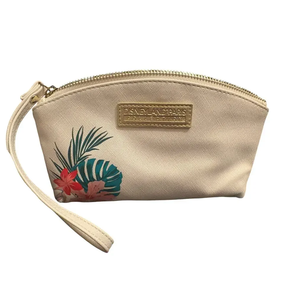 Disneyland Paris Tinker Bell Pink Floral Makeup Bag NWT